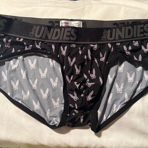 CheapUndies Black and Gray Naughty Bunny Brief- RARE- XXL